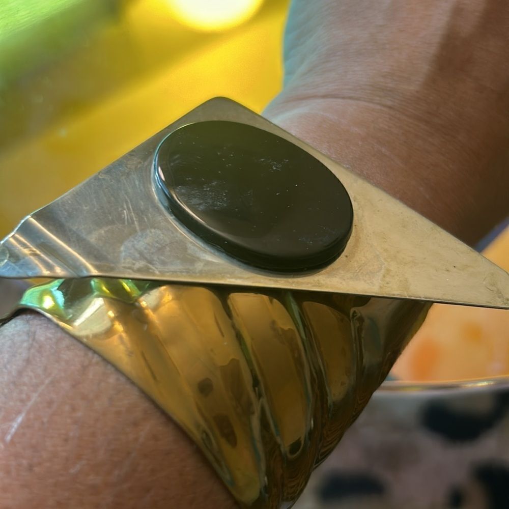 Avant Garde Brass Cuff Bracelet